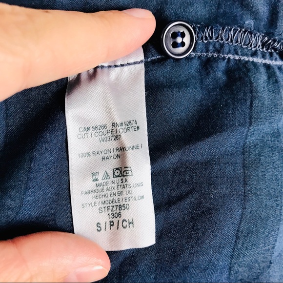 Splendid Camo Print Navy Button Down Shirt - Picture 11 of 11